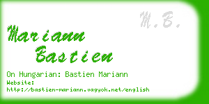 mariann bastien business card